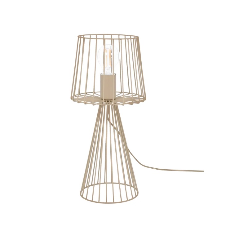 Drátěná stolní lampa Kaja LIVIA 42 cm 1xE27 béžová barva